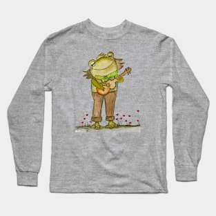 Frog musician Long Sleeve T-Shirt